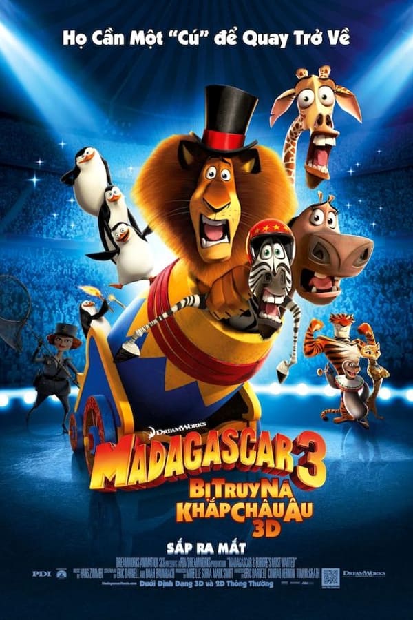 Banner Phim Madagascar 3: Thần Tượng Châu Âu (Madagascar 3: Europe's Most Wanted)