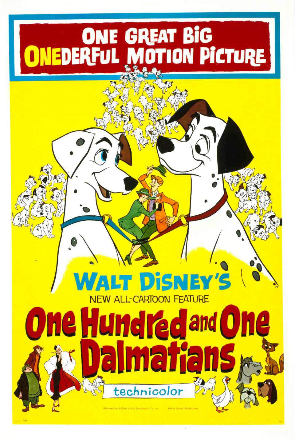 Poster Phim 101 Chú Chó Đốm 1961 (One Hundred and One Dalmatians)