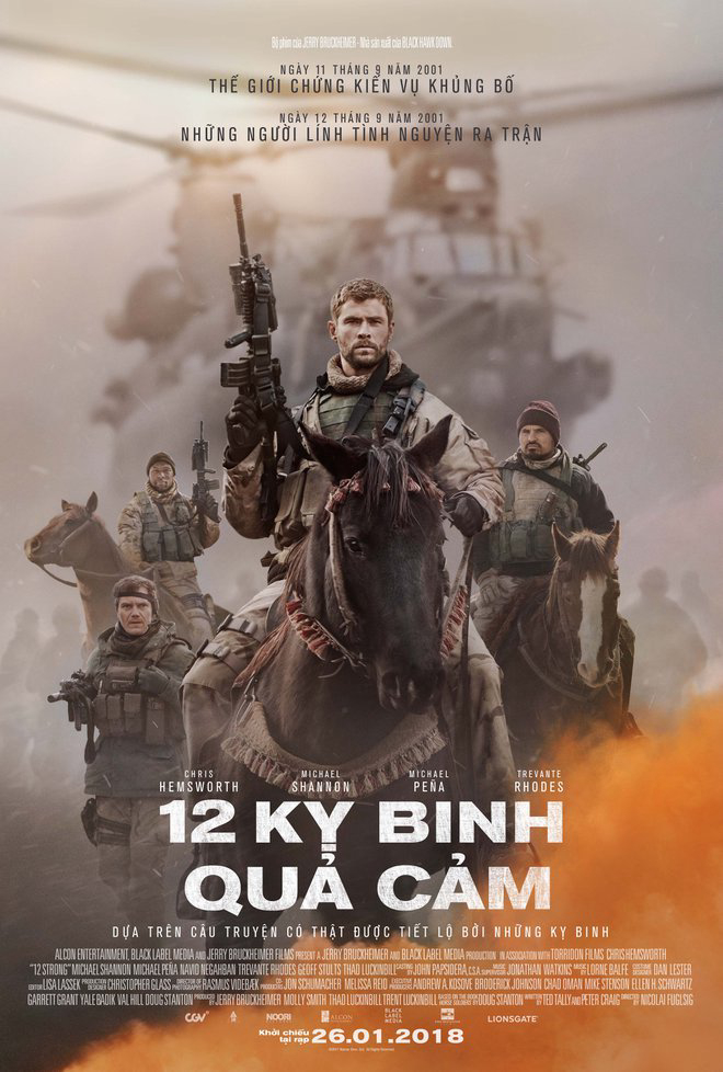 Poster Phim 12 kỵ binh quả cảm (12 Strong)