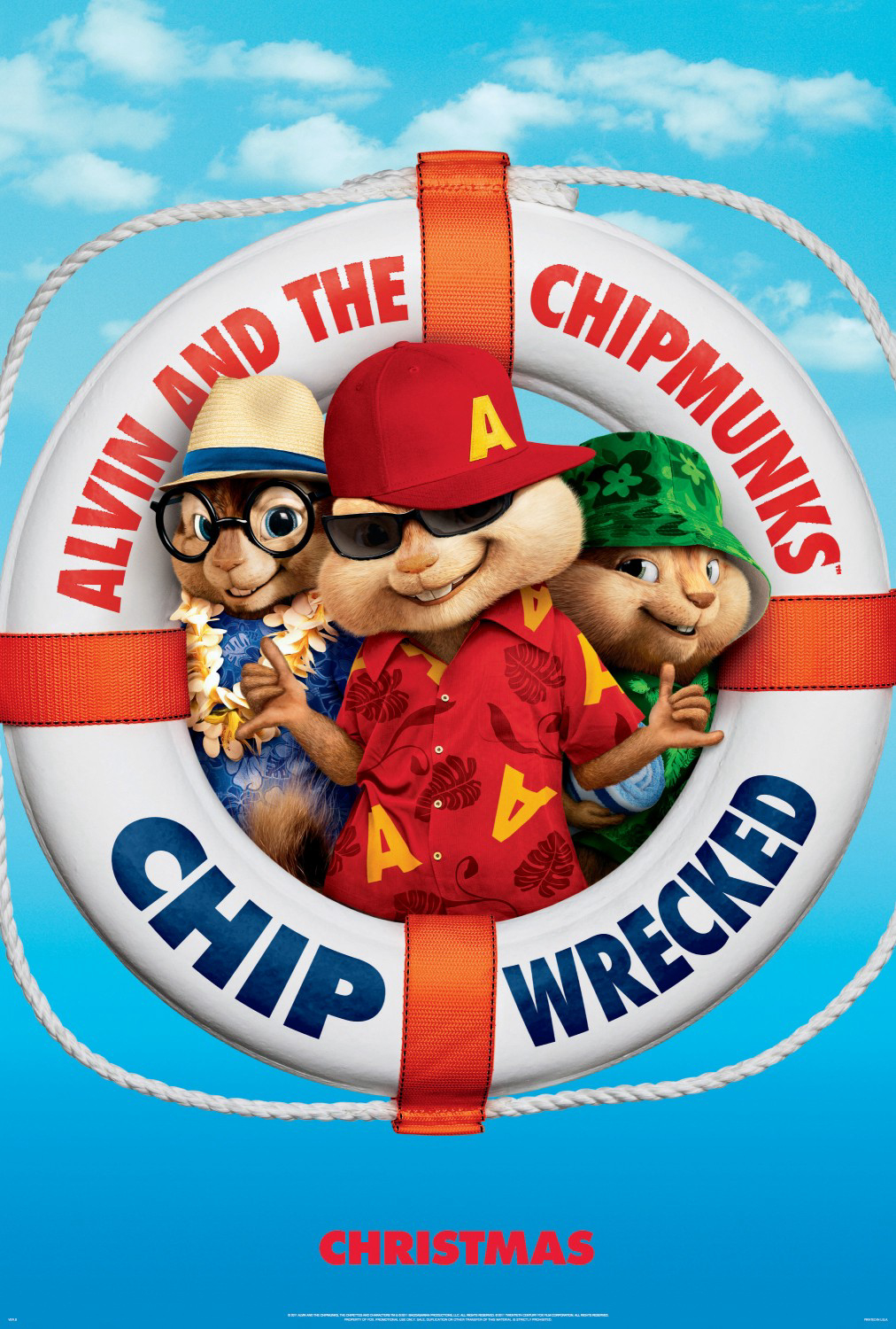 Poster Phim Alvin và nhóm sóc chuột 3 (Alvin and the Chipmunks: Chipwrecked)