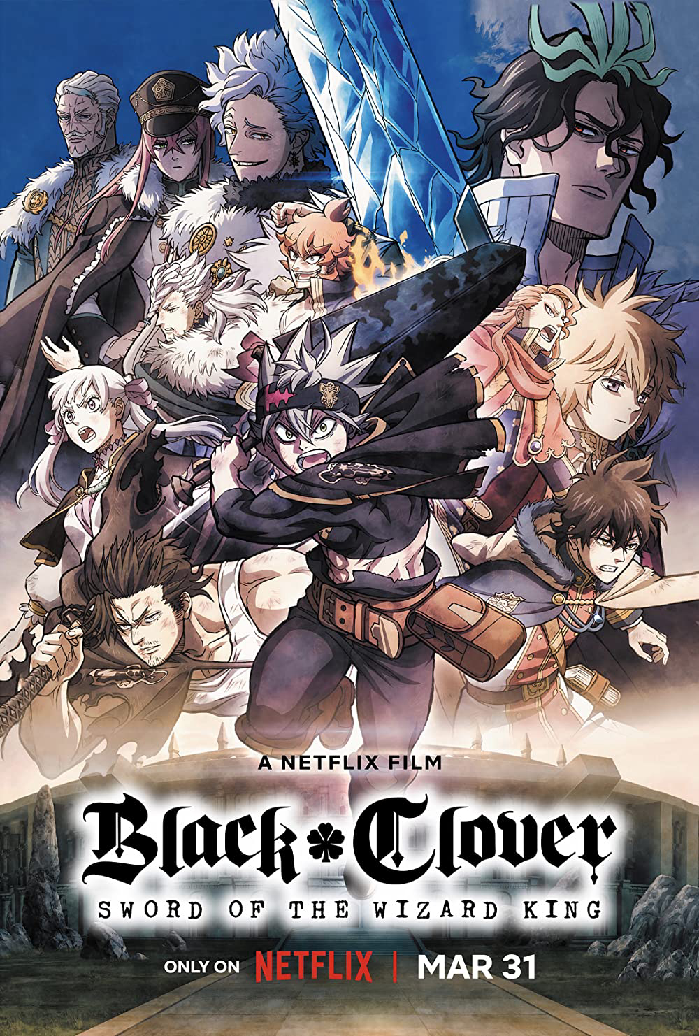 Poster Phim Black Clover: Thanh kiếm của Ma pháp Vương (Black Clover: Sword of the Wizard King)