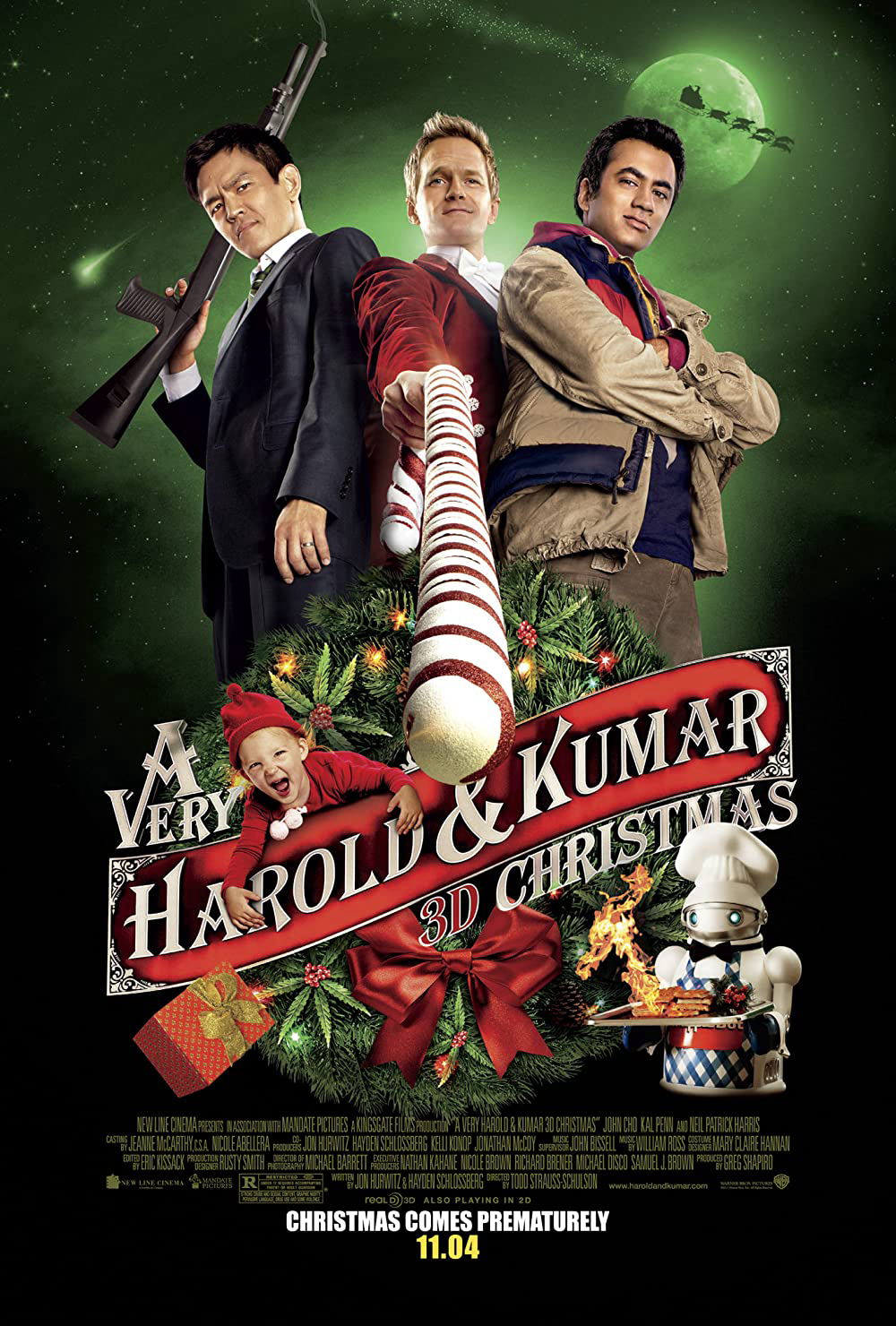 Poster Phim Câu Chuyện Giáng Sinh Của Harold Và Kumar (a Very Harold & Kumar 3D Christmas)