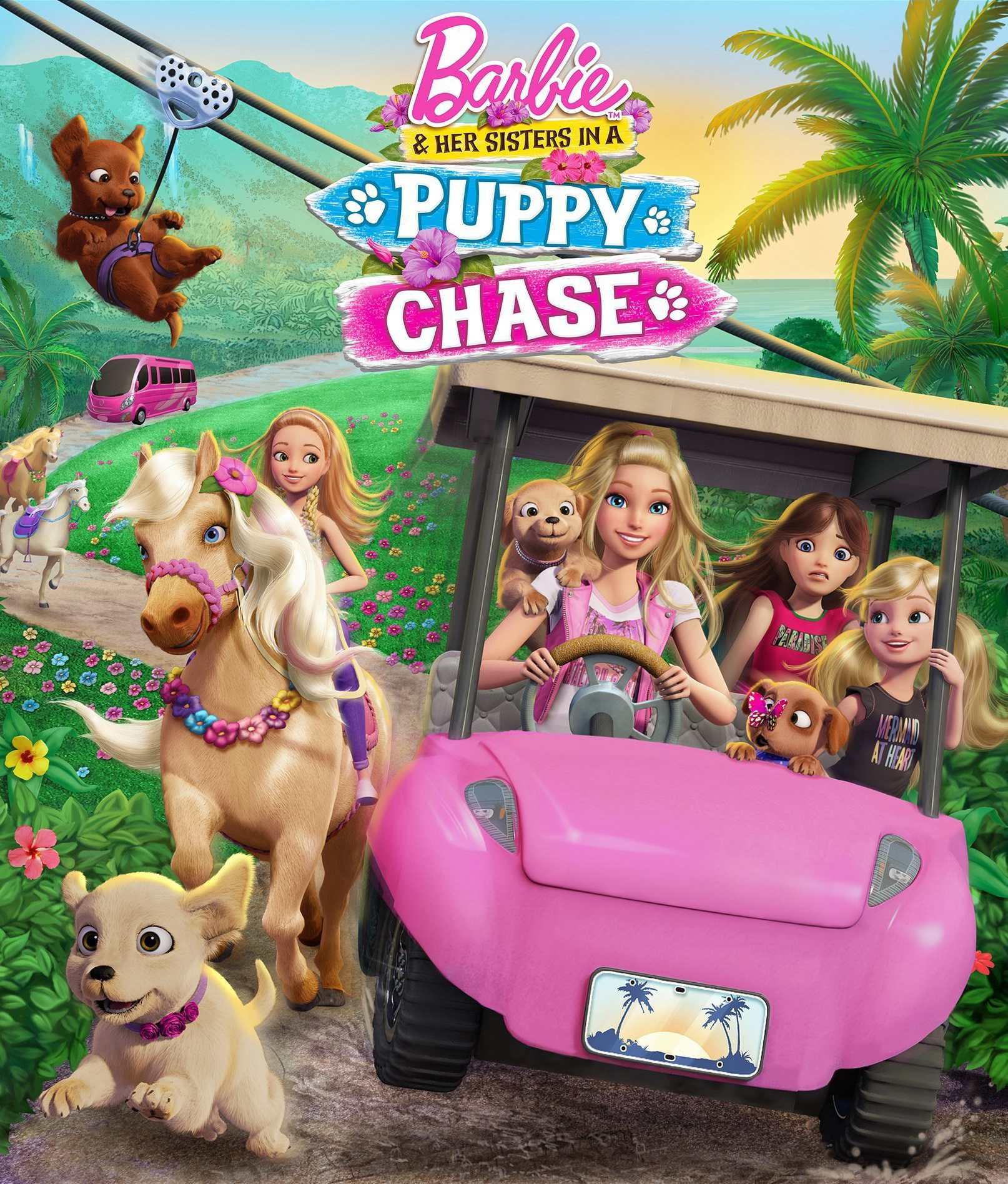 Poster Phim Chị em Barbie đuổi theo các chú cún (Barbie & Her Sisters in a Puppy Chase)