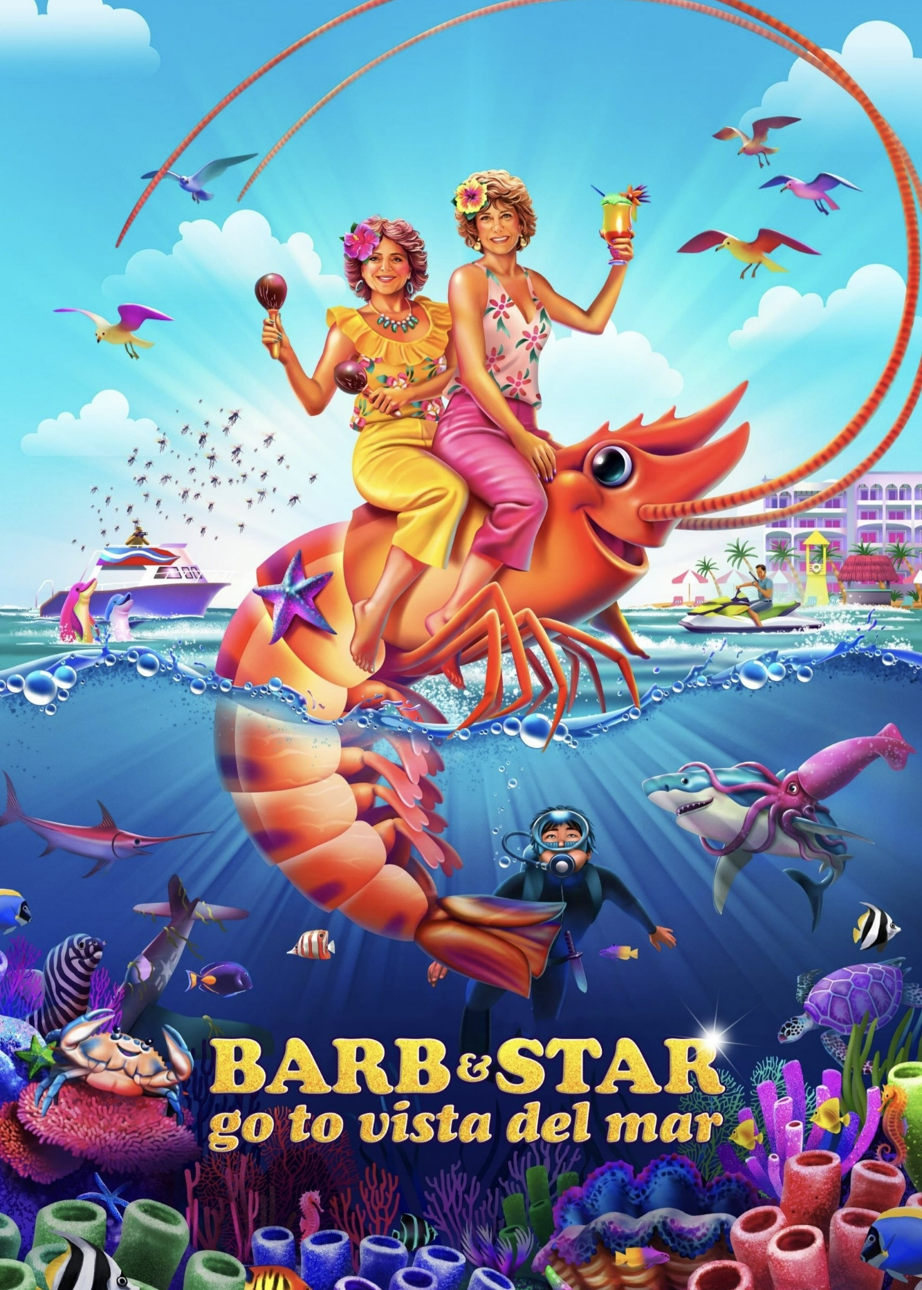 Poster Phim Cuộc Phiêu Lưu Của Barb Và Star: Đường Đến Vista Del Mar (Barb and Star Go to Vista Del Mar)