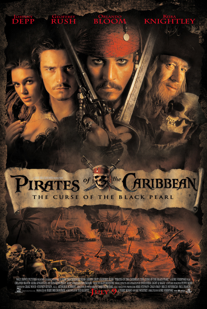 Poster Phim Cướp biển vùng Caribbe (Phần 1): Lời Nguyền Của Tàu Ngọc Trai Đen (Pirates of the Caribbean: The Curse of the Black Pearl)
