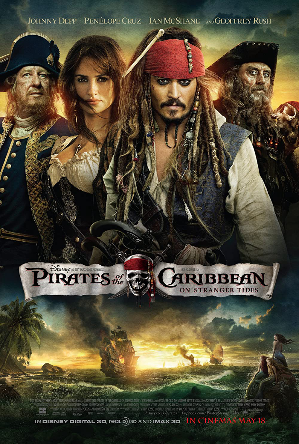 Poster Phim Cướp biển vùng Caribbe (Phần 4): Suối Nguồn Tươi Trẻ (Pirates of the Caribbean: On Stranger Tides)