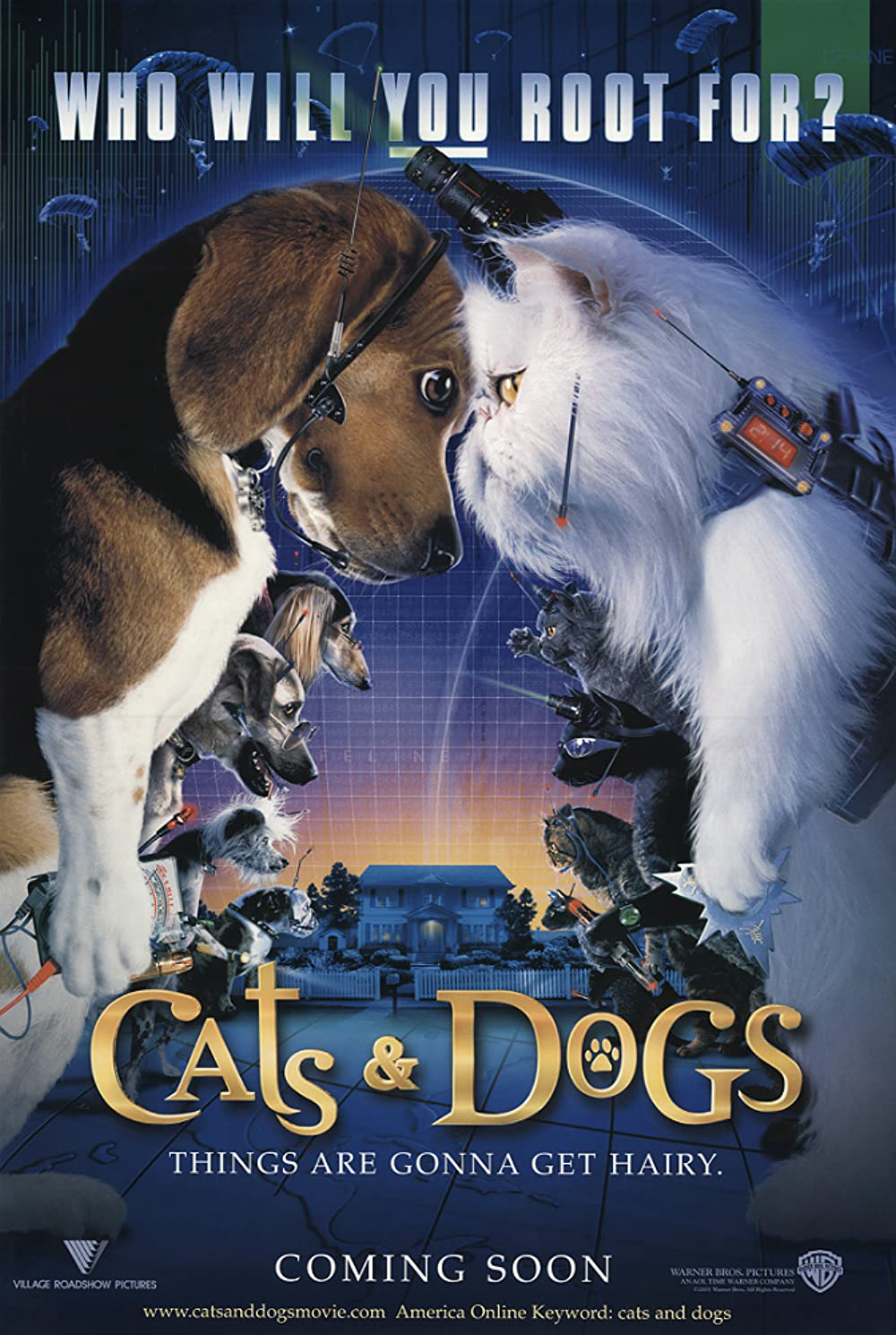 Poster Phim Đại Chiến Chó Mèo 1 (Cats &amp; Dogs)
