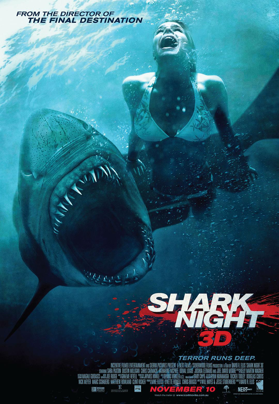 Poster Phim Đầm Cá Mập (Shark Night)