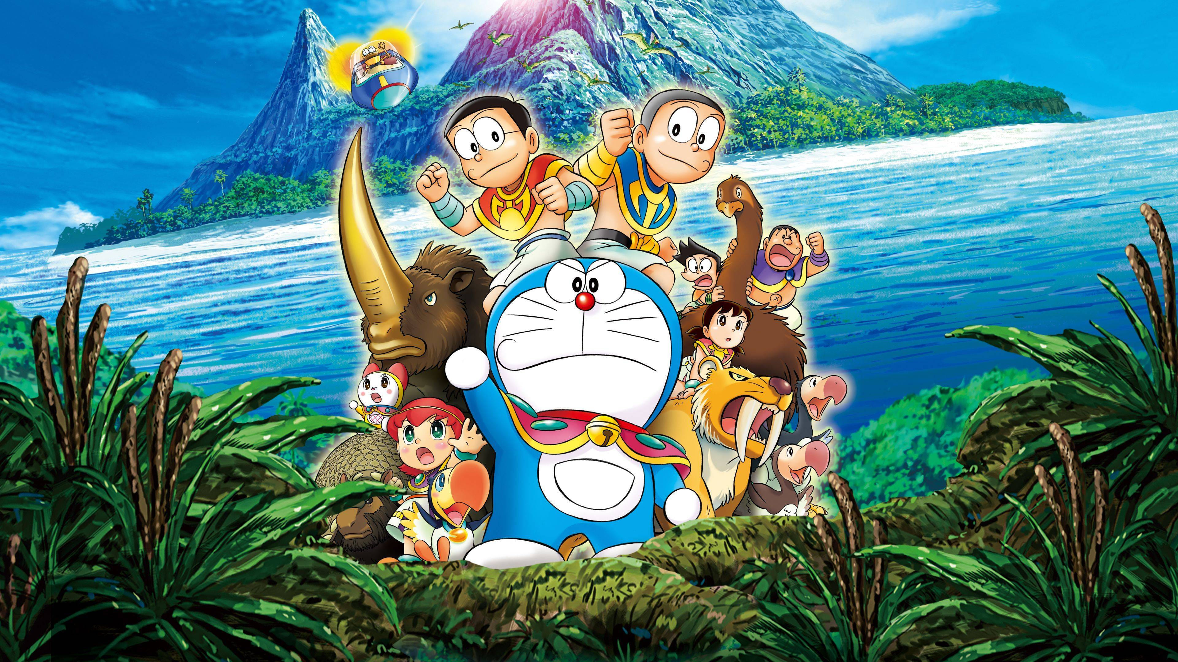 Poster Phim Doraemon: Nobita và Hòn Đảo Diệu Kì – Cuộc Phiêu Lưu Của Loài Thú (Doraemon: Nobita and the Island of Miracles - Animal Adventure)