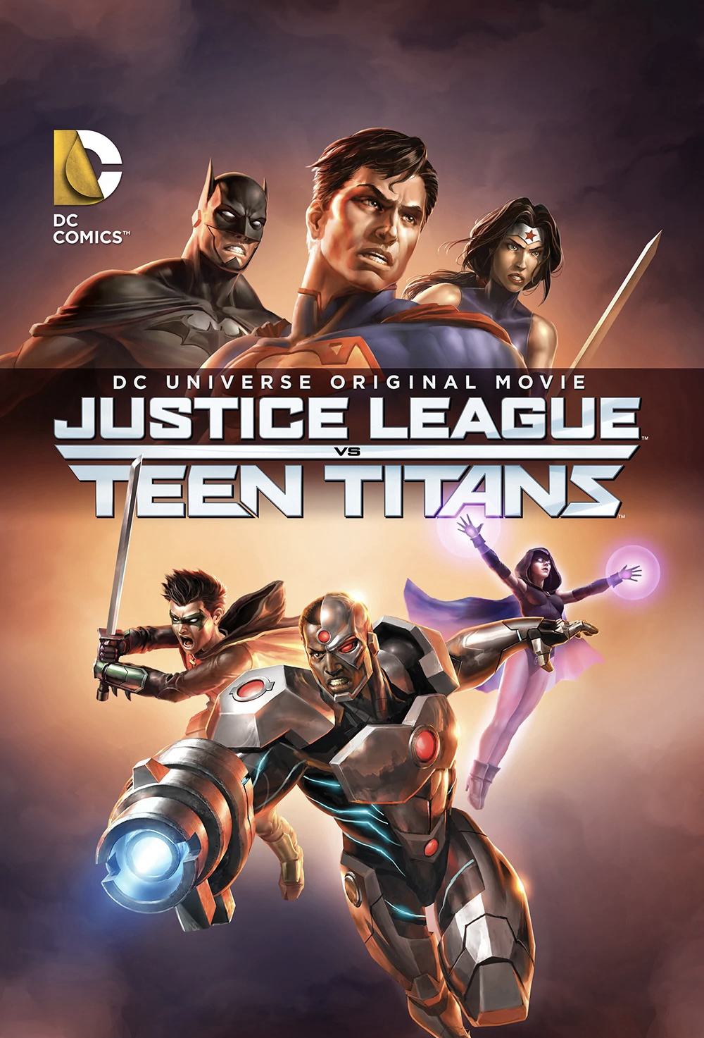 Poster Phim Liên Minh Công Lý Đấu Với Nhóm Teen Titans (Justice League vs. Teen Titans)