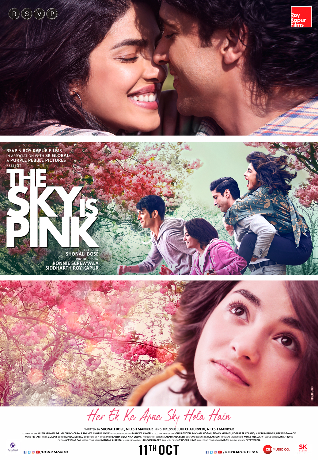 Poster Phim Màu Hồng Tình Yêu (The Sky Is Pink)