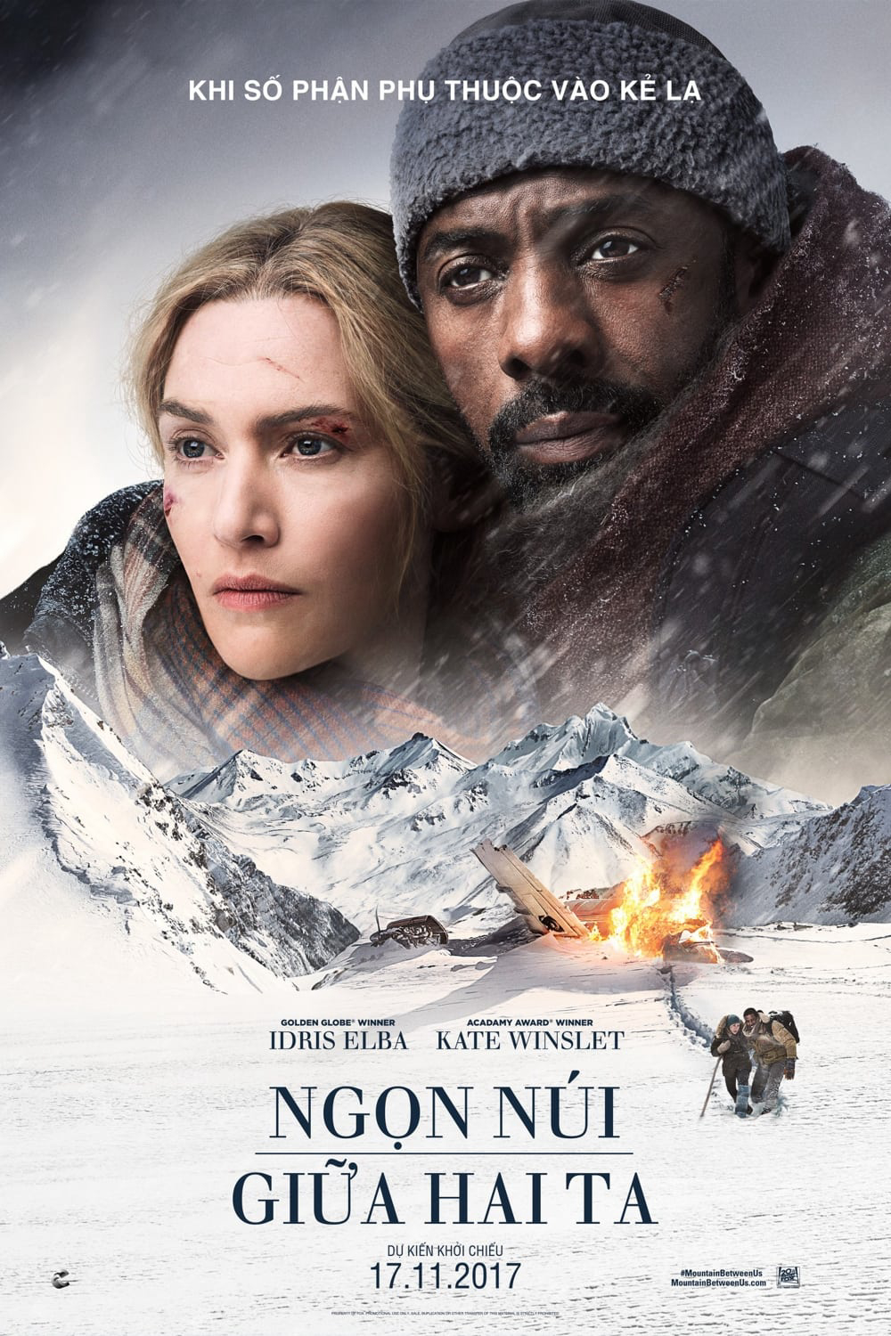 Poster Phim Ngọn Núi Giữa Hai Ta (The Mountain Between Us)