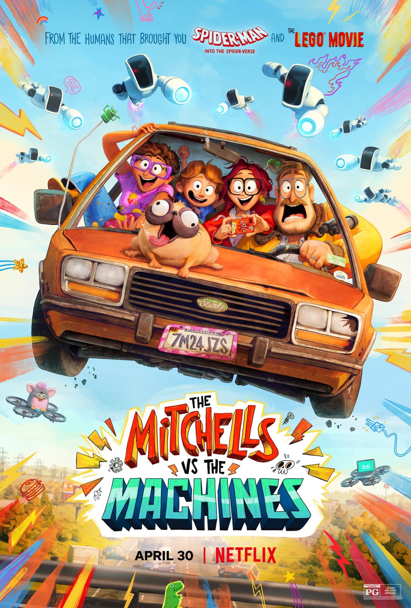 Poster Phim Nhà Mitchell Đối Đầu Với Máy Móc (The Mitchells vs The Machines)