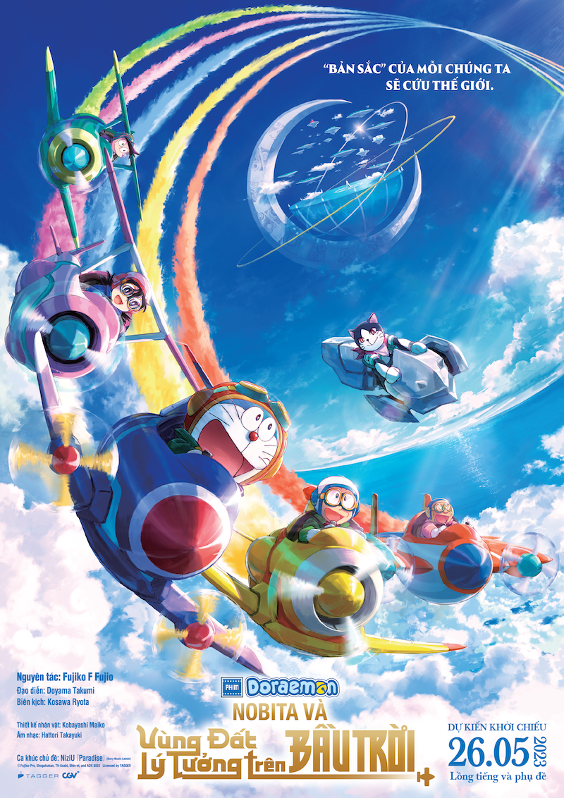 Poster Phim Doraemon Movie 2023: Nobita và vùng đất lý tưởng trên bầu trời (Doraemon The Movie: Nobita's Sky Utopia)