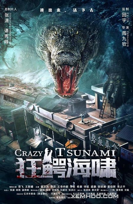 Poster Phim Biển Động Cá Sấu Điên (Crazy Tsunami)