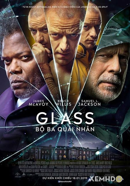 Poster Phim Bộ Ba Quái Nhân (Glass)