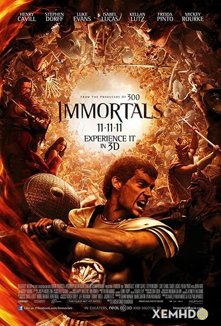 Poster Phim Chiến Binh Bất Tử (Immortals 3d)