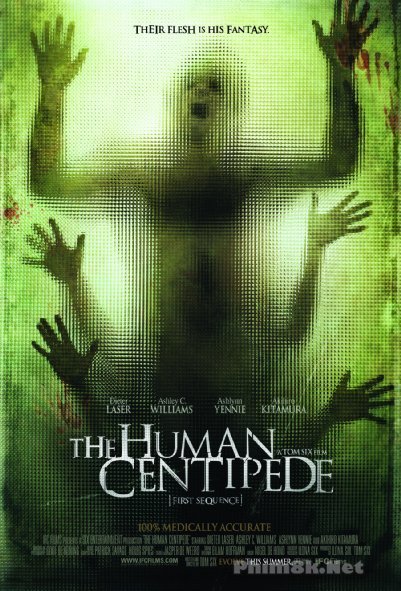 Poster Phim Con Rết Người 1 / Top 5 Bộ Phim Kinh Di (The Human Centipede (first Sequence))
