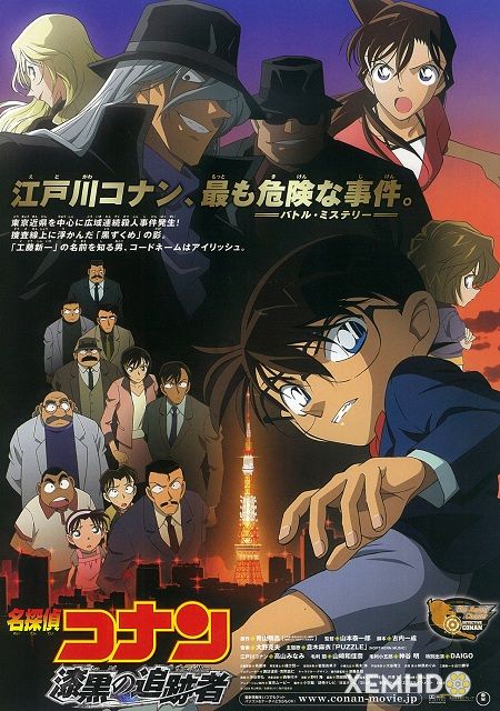 Poster Phim Thám Tử Lừng Danh Conan: Truy Lùng Tổ Chức Áo Đen (Detective Conan Movie 13: The Raven Chaser)