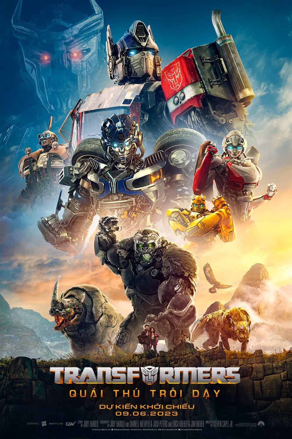 Poster Phim Robot Đại Chiến: Quái Thú Trỗi Dậy (Transformers: Rise of the Beasts)