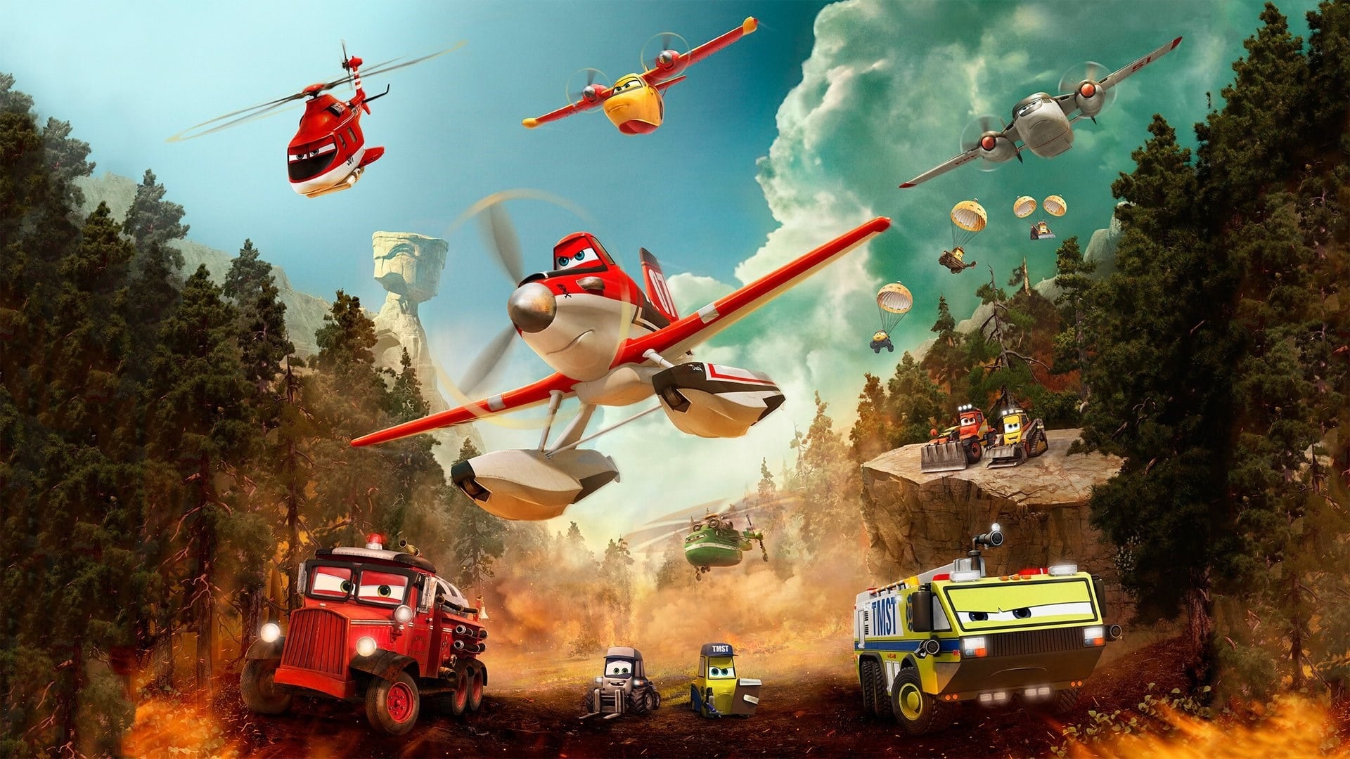 Poster Phim Thế Giới May Bay: Anh Hùng & Biển Lửa (Planes: Fire & Rescue)