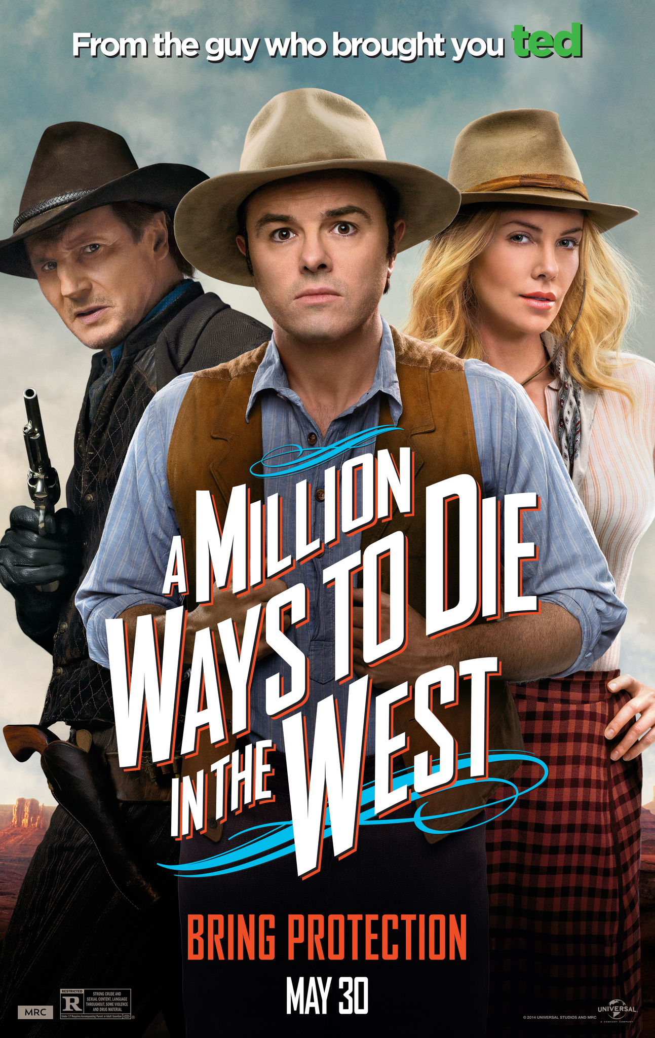 Poster Phim Triệu kiểu chết miền viễn Tây (A Million Ways to Die in the West)