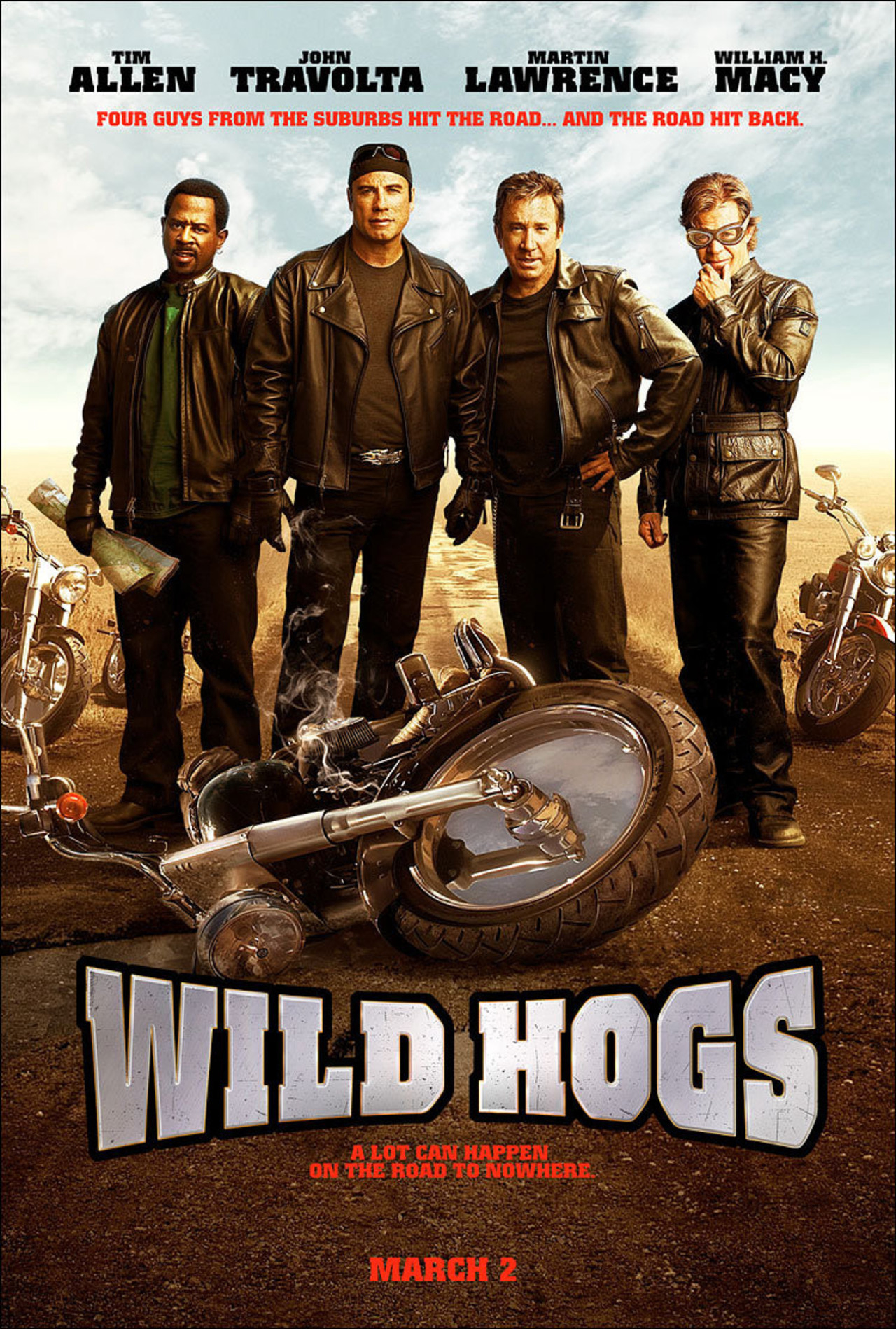 Poster Phim Tứ Quái Đi Hoang (Wild Hogs)